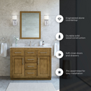 Athea 42 in. Almond Latte  Bath Vanity in Almond Latte with Engineered Stone Composite Top in White w/ White Basin and Power Bar