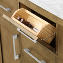 Athea 42 in. Almond Latte  Bath Vanity in Almond Latte with Engineered Stone Composite Top in White w/ White Basin and Power Bar
