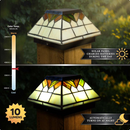 Classy Caps Wellington Solar Post Cap - Stained Glass