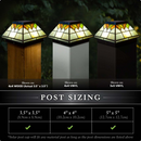 Classy Caps Wellington Solar Post Cap - Stained Glass