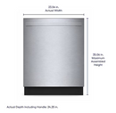 Bosch 800 Series 24-in Top Control Built-in Dishwasher ( Stainless steel ) With Third Rack, PowerControl and CrystalDry , 42-Decibel