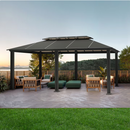 Paragon Outdoor Santa Monica 12-ft x 20-ft Hardtop Roof Aluminum Gazebo