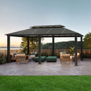 Paragon Outdoor Santa Monica 12-ft x 20-ft Hardtop Roof Aluminum Gazebo