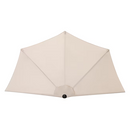 Nuu Garden 9-ft Iron Off-White Crank Half-Round Patio Umbrella