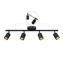 Globe Electric 30-in 4 -Light Matte Black Flat Back Pivoting Heads