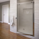 Basco Classic Chrome 23.625" - 25.125" W x 66" H Semi-frameless Obscure Glass Pivot Shower Door
