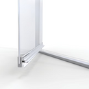 Basco Classic Chrome 23.625" - 25.125" W x 66" H Semi-frameless Obscure Glass Pivot Shower Door