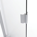 Basco Classic Chrome 23.625" - 25.125" W x 66" H Semi-frameless Obscure Glass Pivot Shower Door