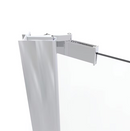 Basco Classic Chrome 23.625" - 25.125" W x 66" H Semi-frameless Obscure Glass Pivot Shower Door