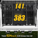 Antarctic Star 4-Burner 42000 BTU Stainless Steel Barbecue Propane Grill with Side Burner