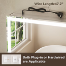 TETOTE 16x24 Inch Silver LED Medicine Cabinet with Light Surface
