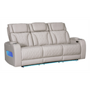 Lilola Home Jazz Ice Leather Aire Power Reclining 3-Piece Sofa, Loveseat & Chair Set
