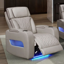 Lilola Home Jazz Ice Leather Aire Power Reclining 3-Piece Sofa, Loveseat & Chair Set