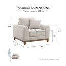 Furniture of America Lurek Mid Century Modern 3-Piece Chenille Sofa Set
