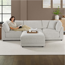 Aiden & Ivy Dayna 4-piece Fabric Modular Sectional - Light Gray