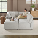 Aiden & Ivy Dayna 4-piece Fabric Modular Sectional - Light Gray