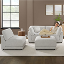Aiden & Ivy Dayna 4-piece Fabric Modular Sectional - Light Gray