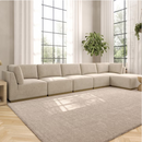 Henredon Murphy Fabric 6-piece Modular Sectional with Ottoman, Beige
