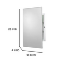 Style Selections 16-in x 26-in Surface/Recessed Mount Frameless Mirrored Rectangle Medicine Cabinet