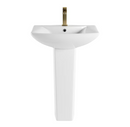 Los Flexi Vitreous china Modern Glossy White Pedestal Sink Combo