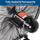 BILT HARD 24-in 120-Volt 3-Speed High Velocity Outdoor Black Wall Mounted Fan
