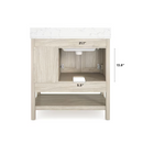 Style Selections Holly 36-in Latte Brown Undermount Single Sink Bathroom Vanity with White Engineered Stone Top