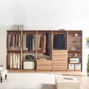 Prosper 32 in. W Oak Tower Unit 1-Shelf 2 Rods Wood Closet System