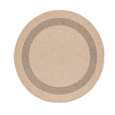 Origin 21 5-ft x 5-ft Loomed Polypropylene Black/Tan Round Outdoor Solid Hose Washable Pet Friendly Area rug