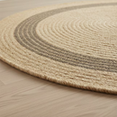 Origin 21 5-ft x 5-ft Loomed Polypropylene Black/Tan Round Outdoor Solid Hose Washable Pet Friendly Area rug