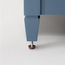 allen + roth Lancashire 36-in Chambray Blue Undermount Single Sink Bathroom Vanity with White Engineered Stone Top (Fully Assembled)