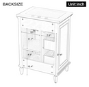 LOVMOR Freestanding White 24-in Single Sink Bathroom Vanity with White Ceramic Top