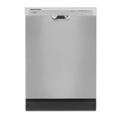 Whirlpool - 24 inch Front Control Built-In Dishwasher with Boost Cycle and 57 dBA - Stainless Steel