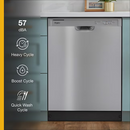 Whirlpool - 24 inch Front Control Built-In Dishwasher with Boost Cycle and 57 dBA - Stainless Steel