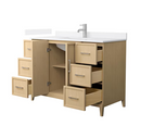 Wyndham Collection Elan 48-in White Oak with Brushed Nickel Trim Undermount Single Sink Bathroom Vanity (NO Top)
