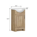 Project Source Euro 18-in Sandstone Single Sink Bathroom Vanity with White Cultured Marble Top (Fully Assembled)