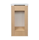 Project Source Euro 18-in Sandstone Single Sink Bathroom Vanity with White Cultured Marble Top (Fully Assembled)