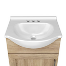 Project Source Euro 18-in Sandstone Single Sink Bathroom Vanity with White Cultured Marble Top (Fully Assembled)