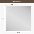 Rectangle Full Length Wall Mirror Home Gym Mirror Tempered Glass Mirror  36" x 72 (2 Pack)