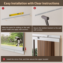 Rectangle Full Length Wall Mirror Home Gym Mirror Tempered Glass Mirror  36" x 72 (2 Pack)