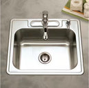 25 in. Drop in Single Bowl 20-Gauge Stainless Steel Kitchen Sink