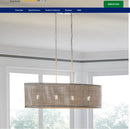Kichler Sayulita 4 -Light White Coastal Linear Large Hanging Kitchen Island Light