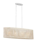 Kichler Sayulita 4 -Light White Coastal Linear Large Hanging Kitchen Island Light