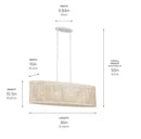 Kichler Sayulita 4 -Light White Coastal Linear Large Hanging Kitchen Island Light