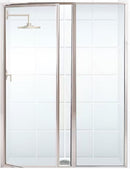 Coastal Shower Door Legend Brushed Nickel Framed Clear Glass Hinged