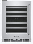 KitchenAid 46 -Bottles Stainless Steel Dual Zone Cooling Built-in Indoor Wine Cooler