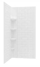 American Standard Elevate 36-in W x 36-in D x 72-in H Arctic White 2 -Piece Glue Up Shower corner wall panel