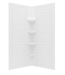 American Standard Elevate 36-in W x 36-in D x 72-in H Arctic White 2 -Piece Glue Up Shower corner wall panel