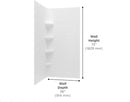 American Standard Elevate 36-in W x 36-in D x 72-in H Arctic White 2 -Piece Glue Up Shower corner wall panel