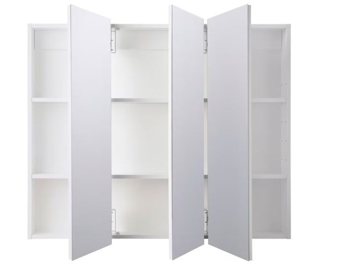 Style Selections In Surface Mount True White Mirrored Rectangle Medicine Cabinet