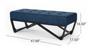 ModernLuxe Navy Blue Ottoman